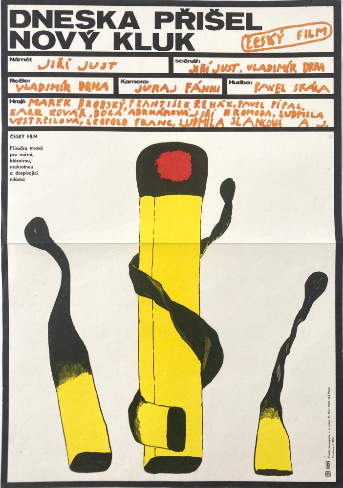 「今日、新しい男の子が来ました」オリジナルチェコポスター