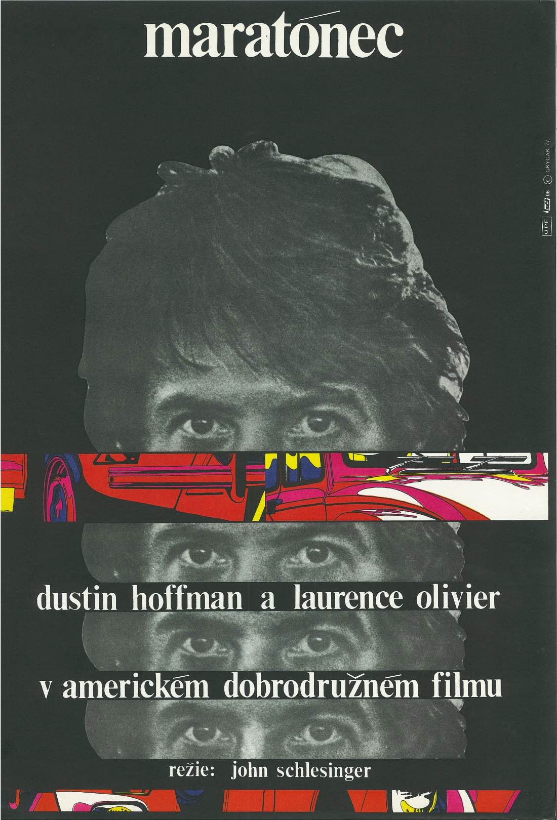 MARATHON MAN Großes tschechisches Filmplakat von Milan Grygar