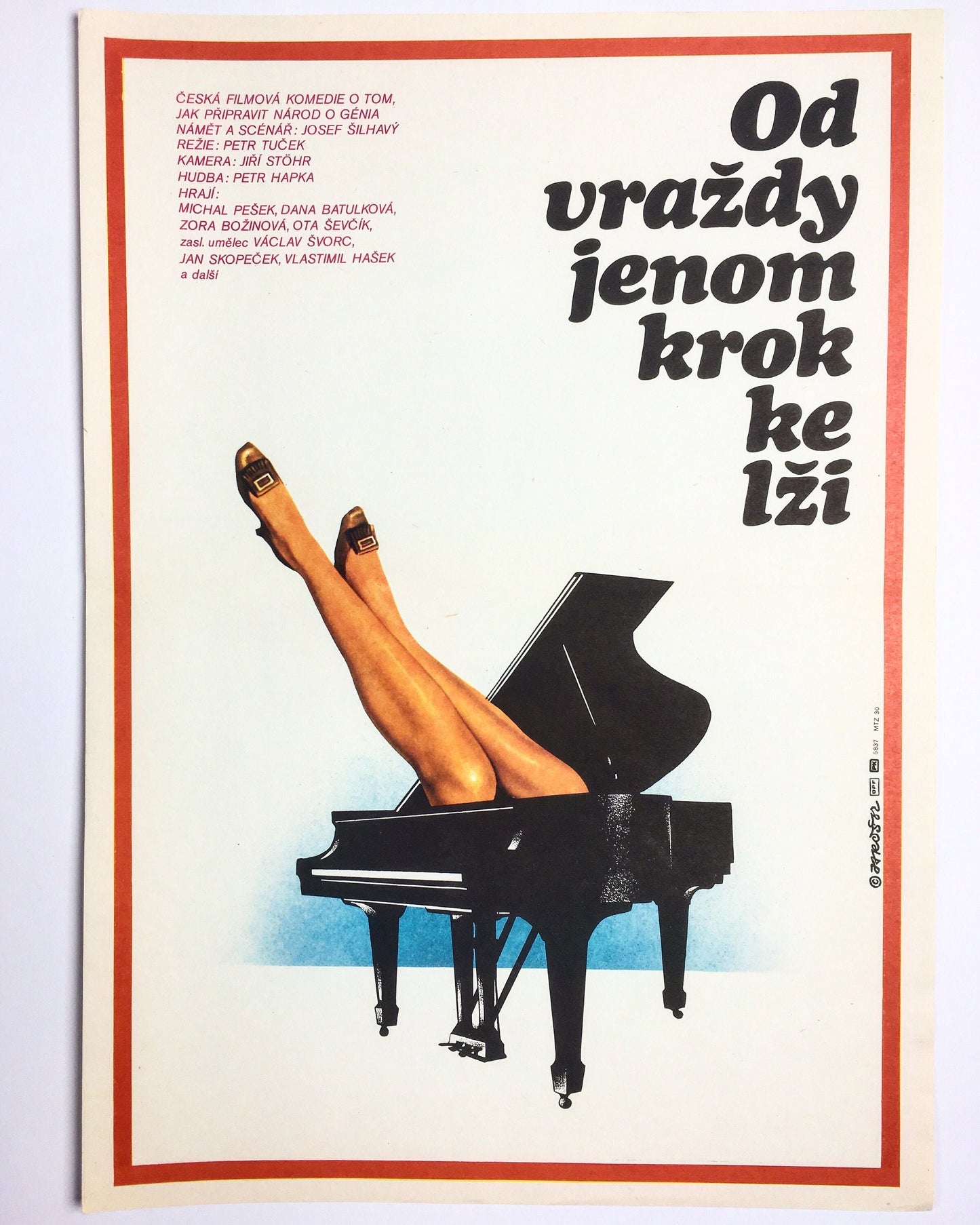 From Murder Only a Step to a Lie - Czech Film Poster