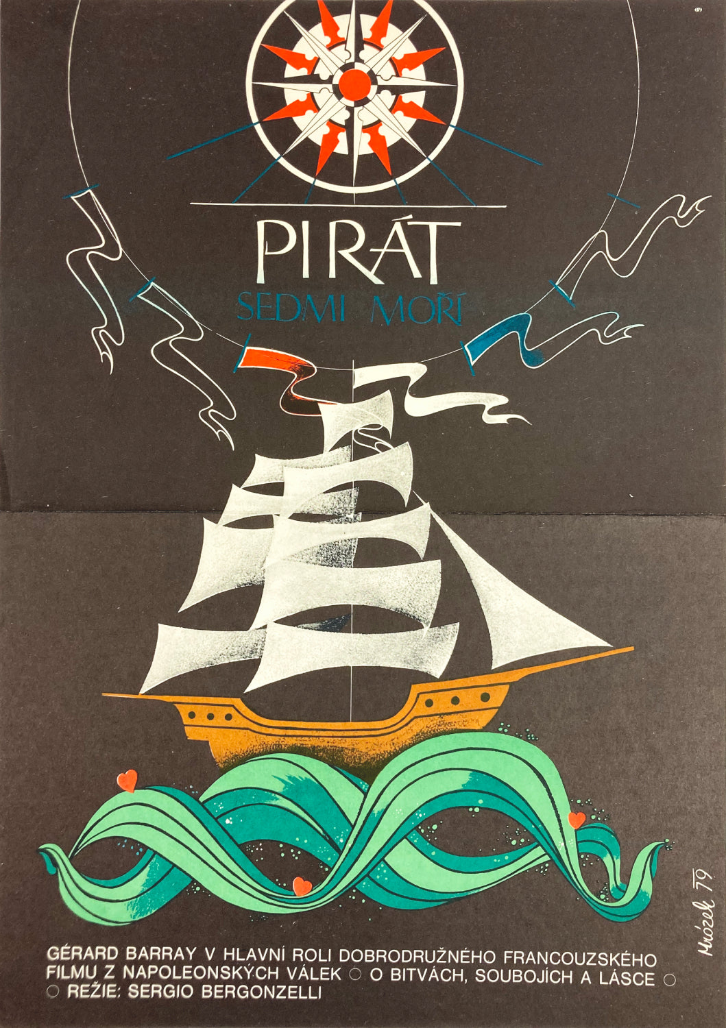フランス/イタリア映画『海の海賊』チェコ映画ポスター