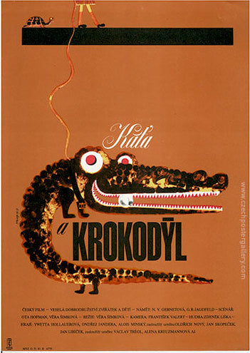 リトル・ケイトとワニの美しいチェコの子供向けポスター
