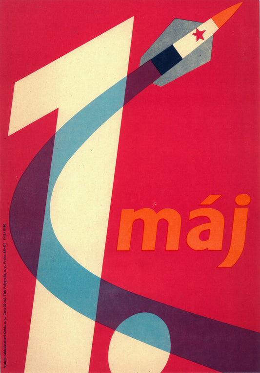 1st of May - (Rocket Launch)  Czech Propaganda Poster