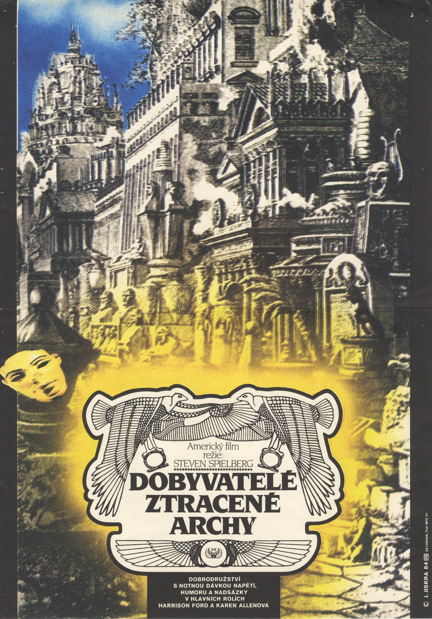 INDIANA JONES RAIDERS OF THE LOST ARK | Czech Movie Poster