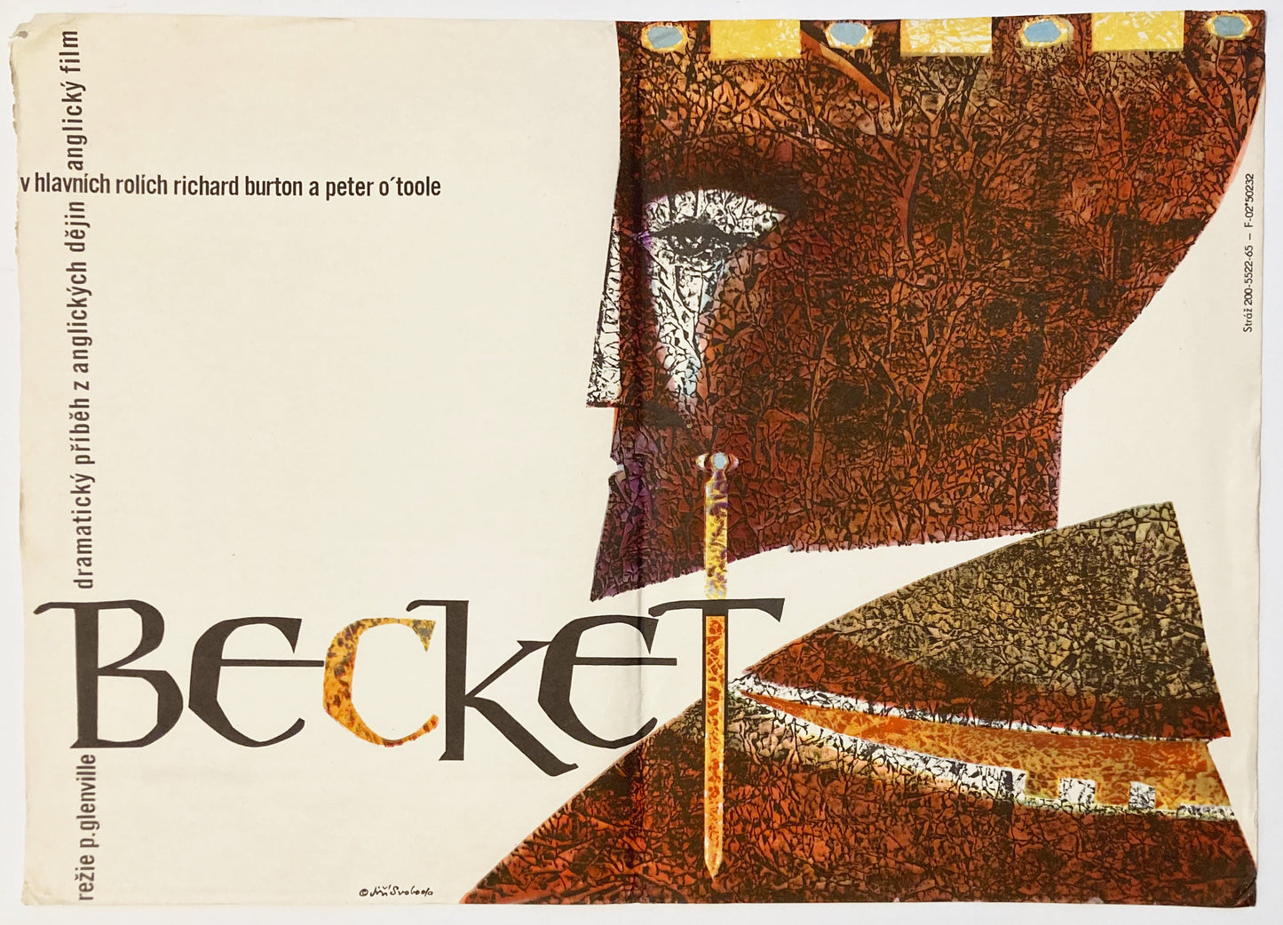 BECKET | Peter O' Toole | Tschechisches Filmplakat
