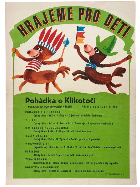 Hey Mister, Let's Play! (Pojďte pane, budeme si hrát) Vintage Czech Poster For Children