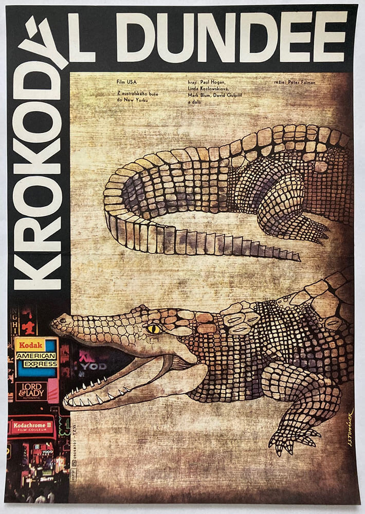 CROCODILE DUNDEE Czech Movie Poster - Czech Film Poster Gallery