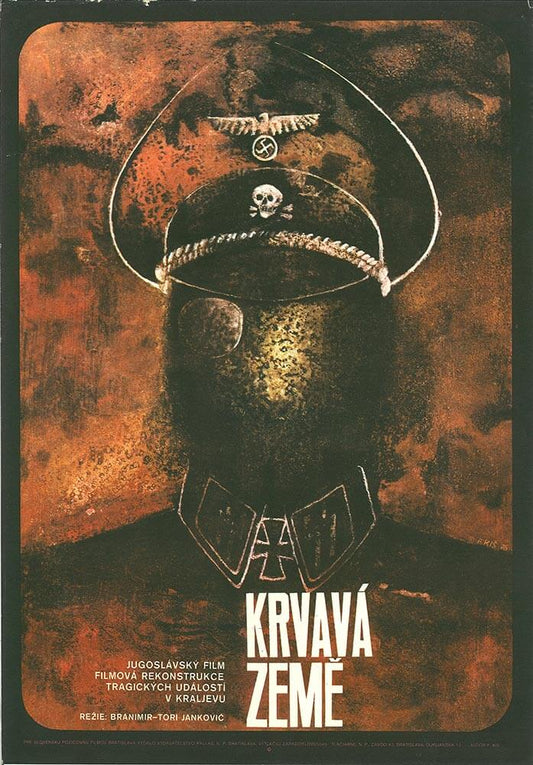 MASSACRE AT NOON | Crvena zemlja | Czech Movie Poster for Yugoslavian Film