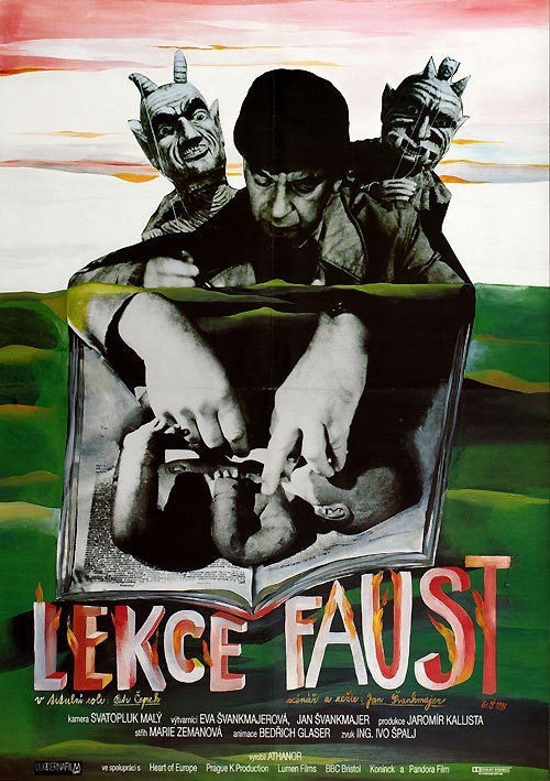 Faust (Lekce Faust) Jan Svankmajer | Czech Film Poster