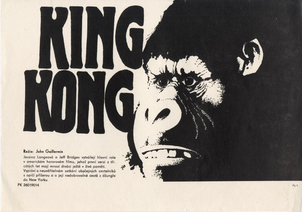 KING KONG オリジナル チェコ ミニポスター by Zdenek Vlach