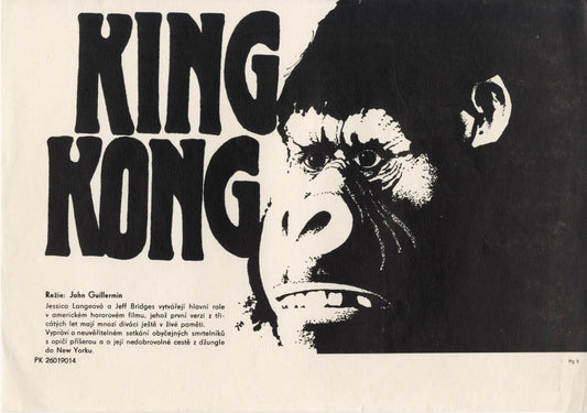 KING KONG Original Czech Mini Poster by Zdenek Vlach