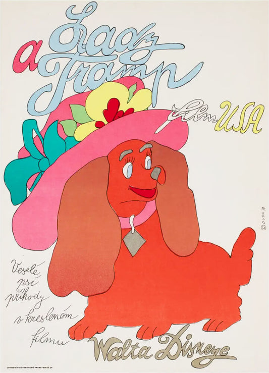 LADY AND THE TRAMP Original Czech Poster