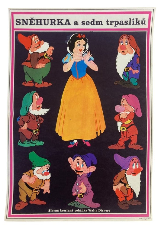 SNOW WHITE AND THE SEVEN DWARFS Czech Movie Poster