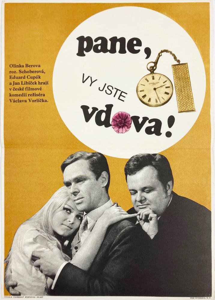 YOU ARE A WIDOW, SIR! Czech Poster (Brown)