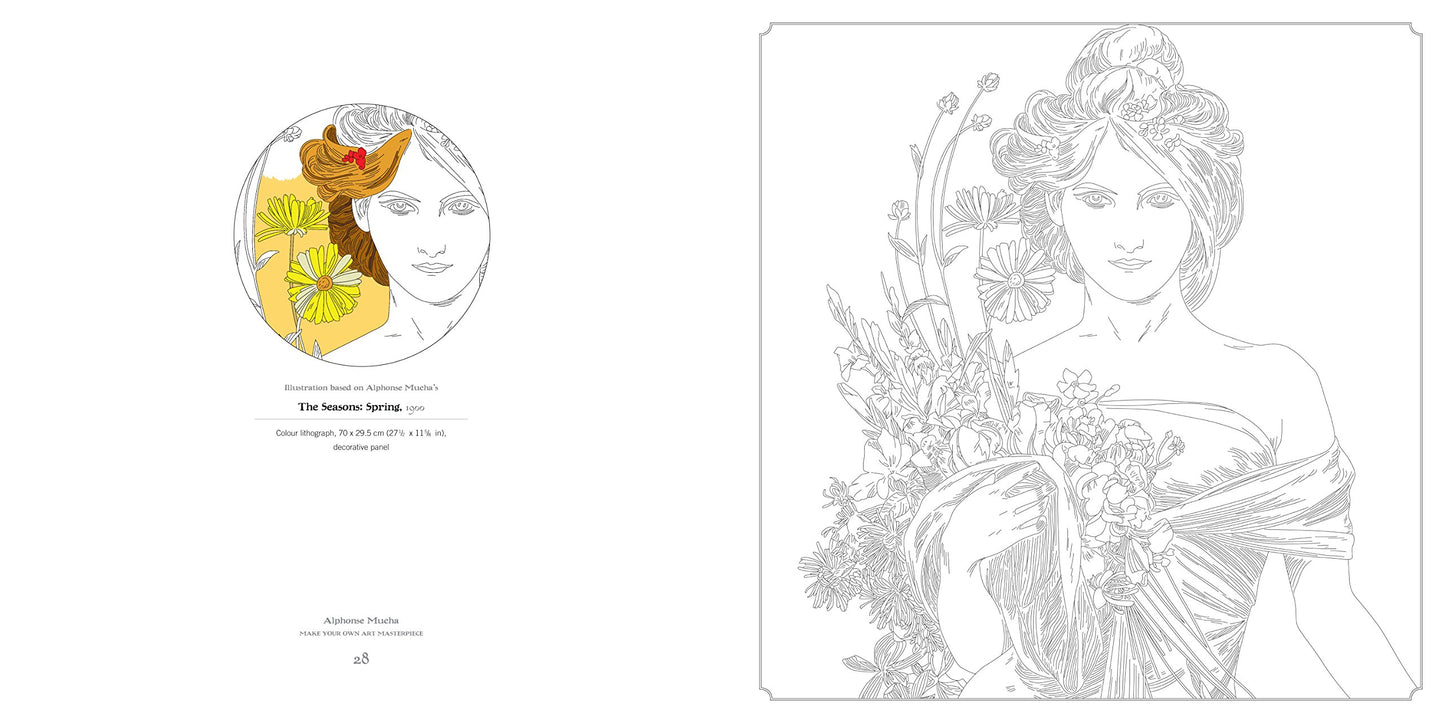 Alphonse Mucha (Art Colouring Book) : Make Your Own Art Masterpiece