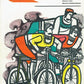 Original vintage cinema poster for a french film Les Cracks. Great art of cycling men - Czech Film Poster Gallery