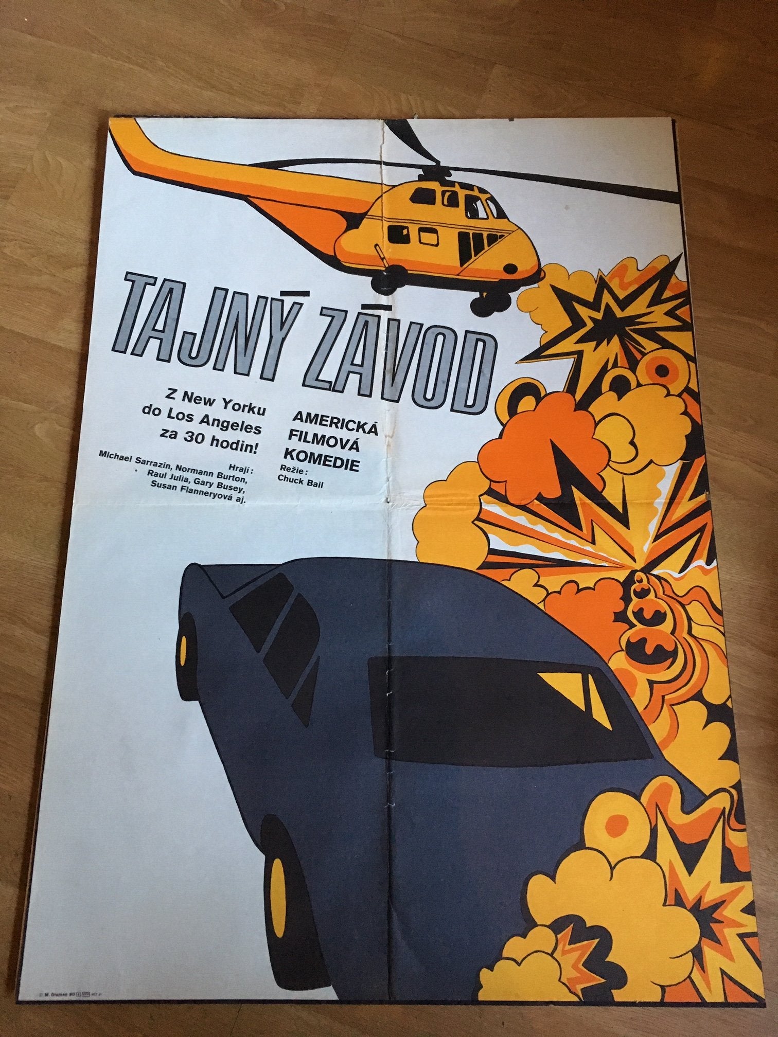 THE GUMBALL RALLY (Large) Original Czech Film Poster - Czech Film Poster Gallery