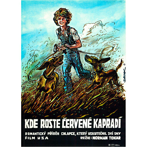 WHERE THE RED FERN GROWS Czech Poster by Karel Saudek!