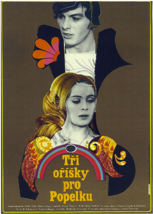 Three Wishes For Cinderella (Tri orisky pro popelku) Authentic Czech Vintage Film Poster - Czech Poster Gallery