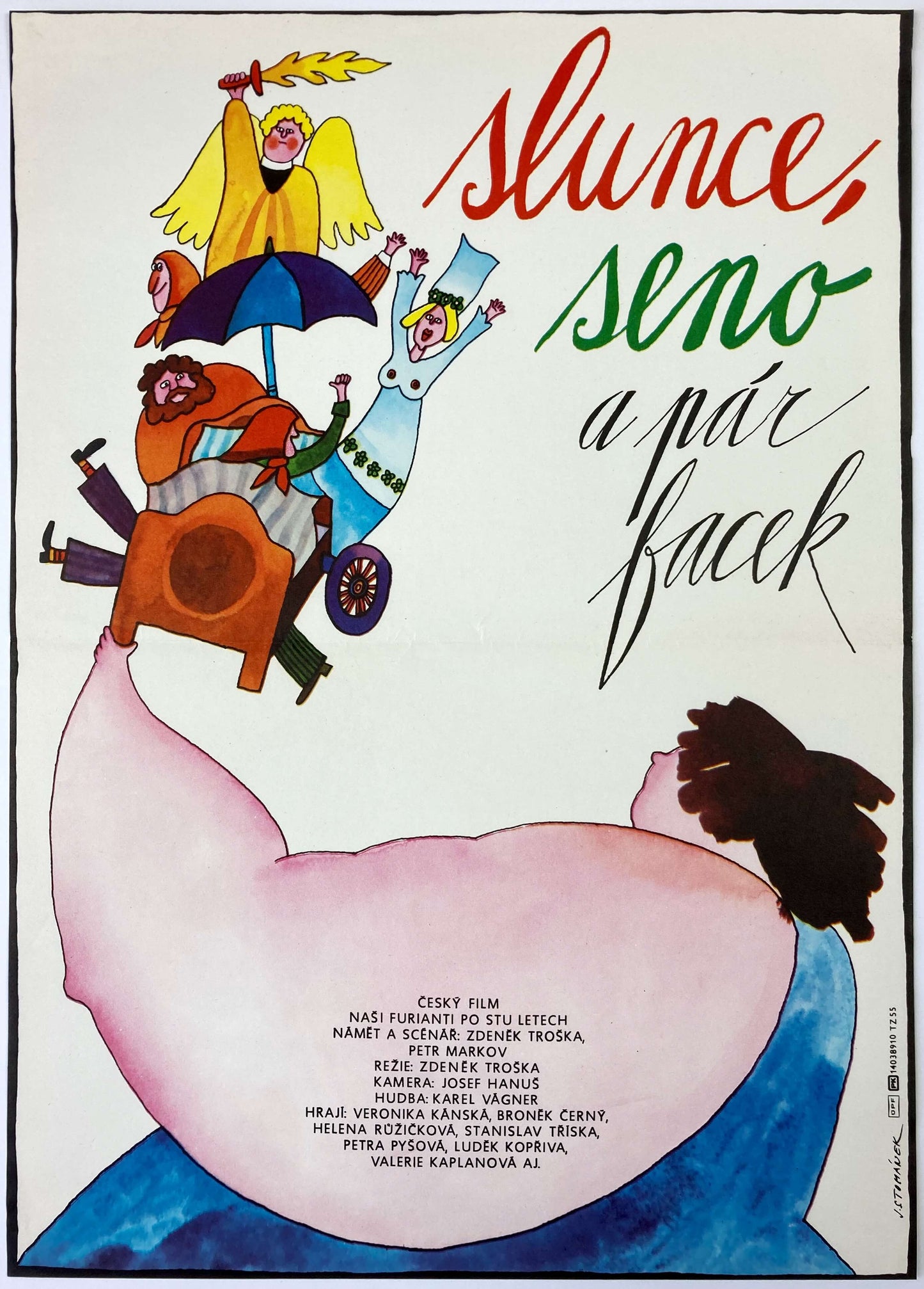 SLUNCE, SENO A PÁR FACEK Czech Poster