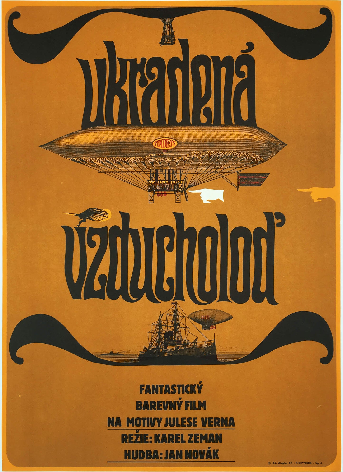 STOLEN AIRSHIP | Czech Animation | Karel Zeman | Czech Movie Poster