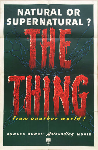 The Thing from another world old 1951 one sheet cinema poster 