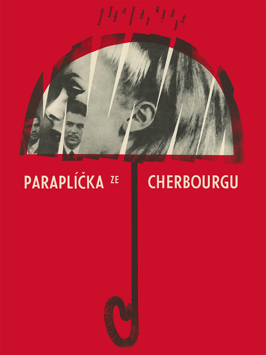 Catherine Deneuve in Umbrellas of Cherbourg Czech Movie Poster