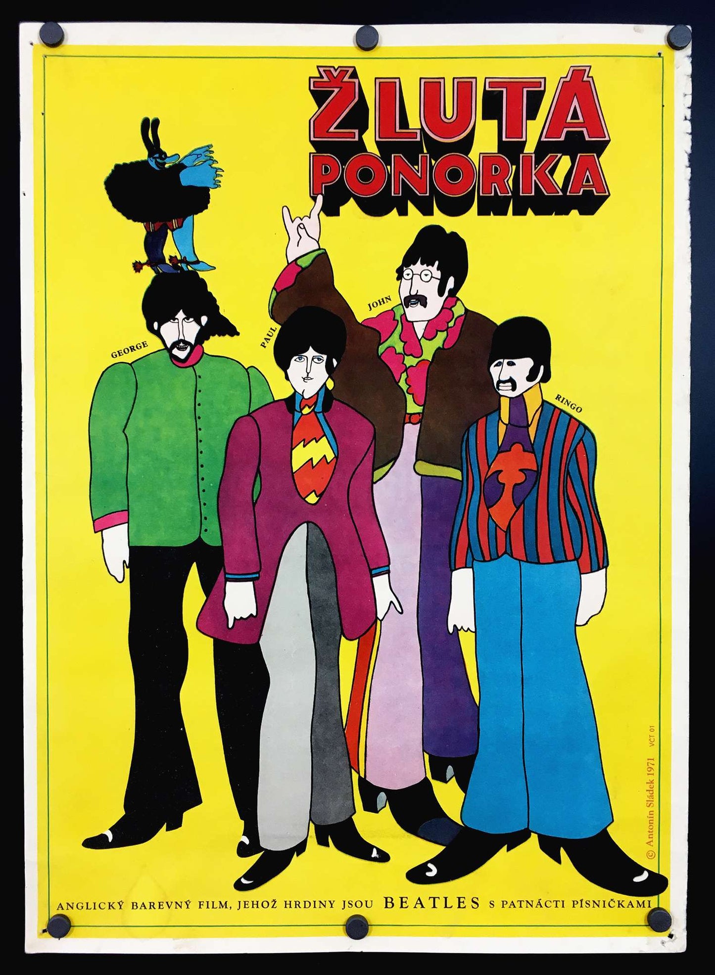 YELLOW SUBMARINE Original Czech Poster